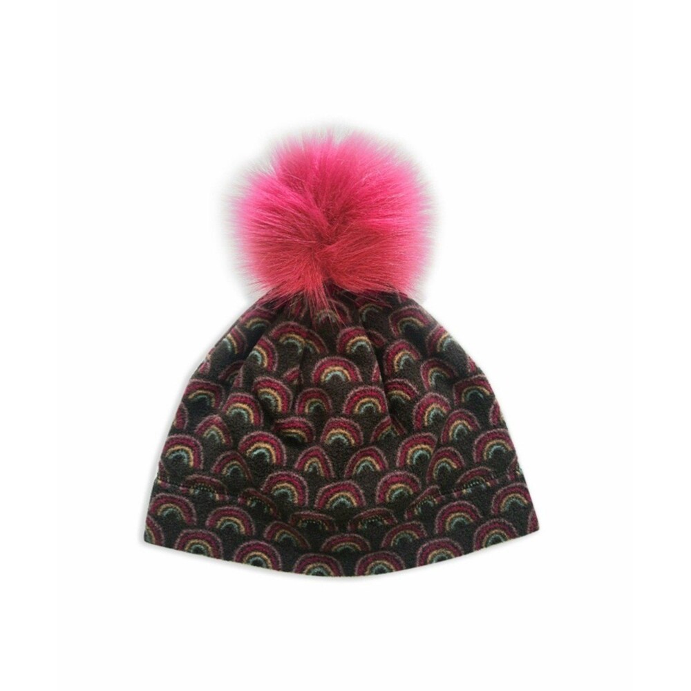 Wonder Nation Girls Microfleece Beanie Hat with Faux Fur Pom Pom